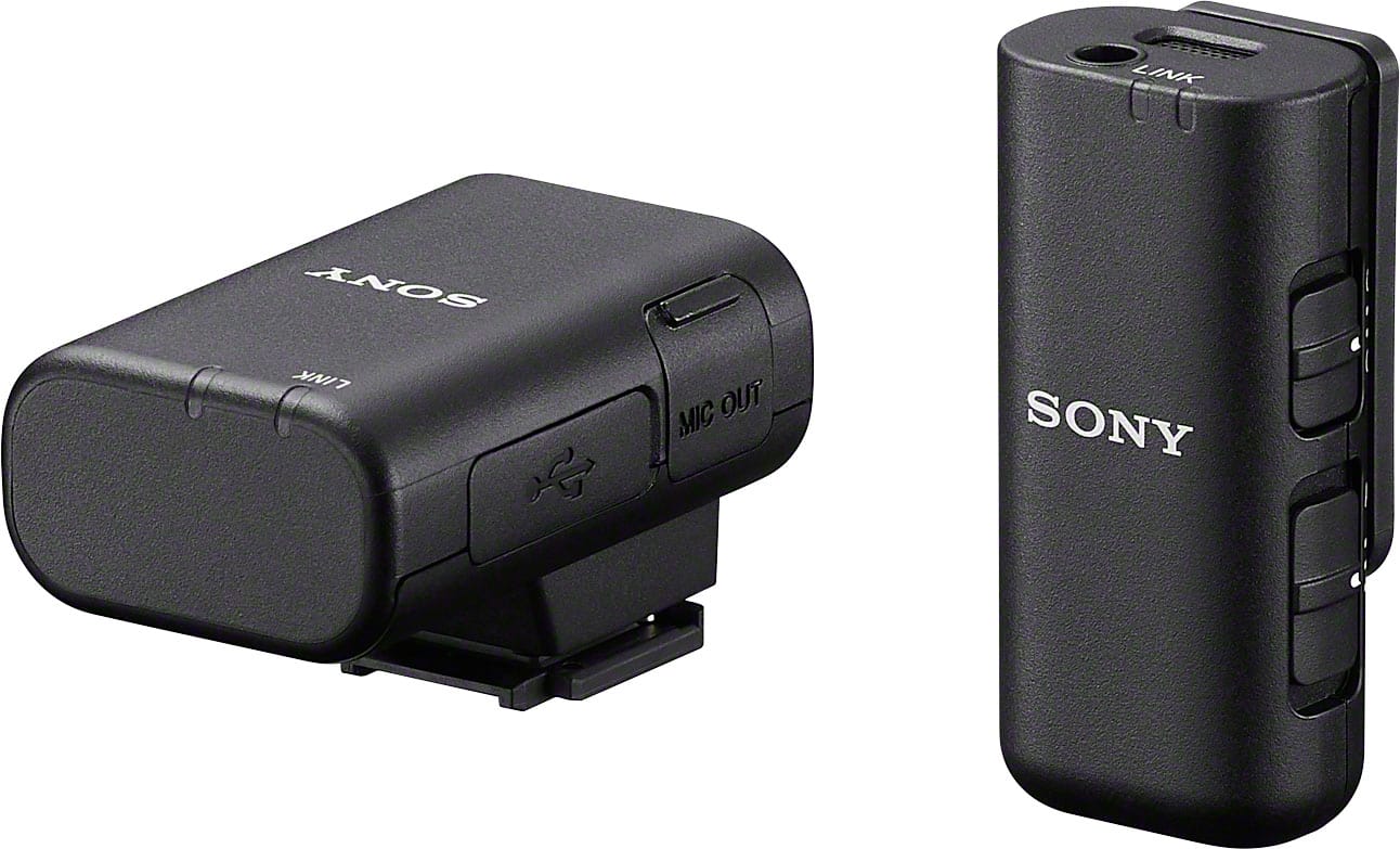 Front. Sony - Sony ECMW3S Single-channel Wireless Omnidirectional Microphone - Black.