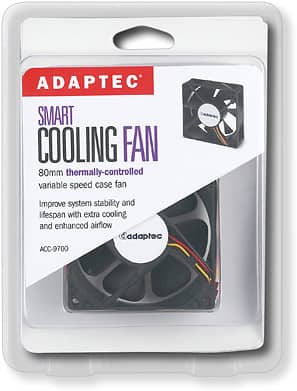 Front Standard. Adaptec - 3.125" Smart CPU Cooling Fan.