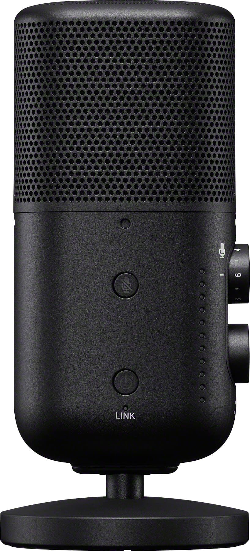 Front. Sony - Sony ECMS1 Wireless Omnidirectional Streaming Microphone - Black.