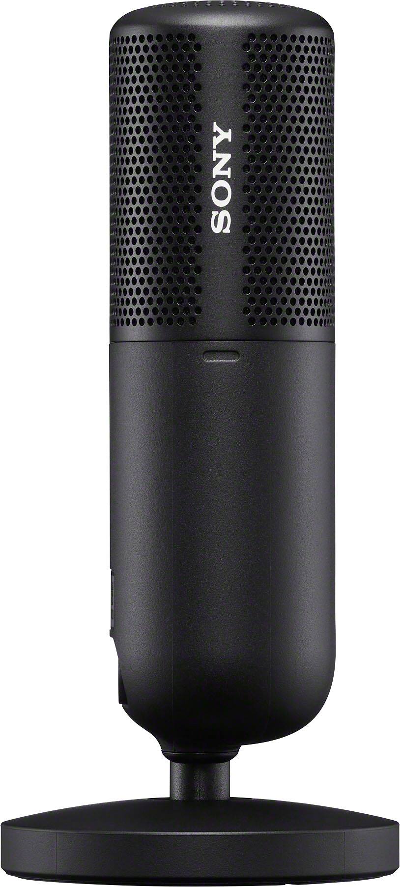 Left. Sony - Sony ECMS1 Wireless Omnidirectional Streaming Microphone - Black.