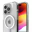 Angle. ZAGG - Gear4 Crystal Palace Snap MagSafe Compatible Case with Kickstand for Apple iPhone 15 Pro - Clear.