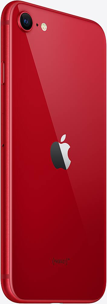 Angle. Apple - Pre-Owned Excellent iPhone SE (2022) 64GB (Unlocked) - Red.