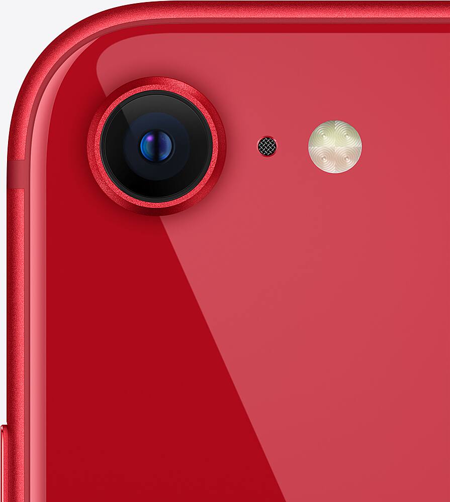 Left. Apple - Pre-Owned Excellent iPhone SE (2022) 64GB (Unlocked) - Red.