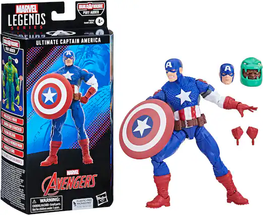 Front. Marvel - Legends Series Ultimate Captain America Figure.