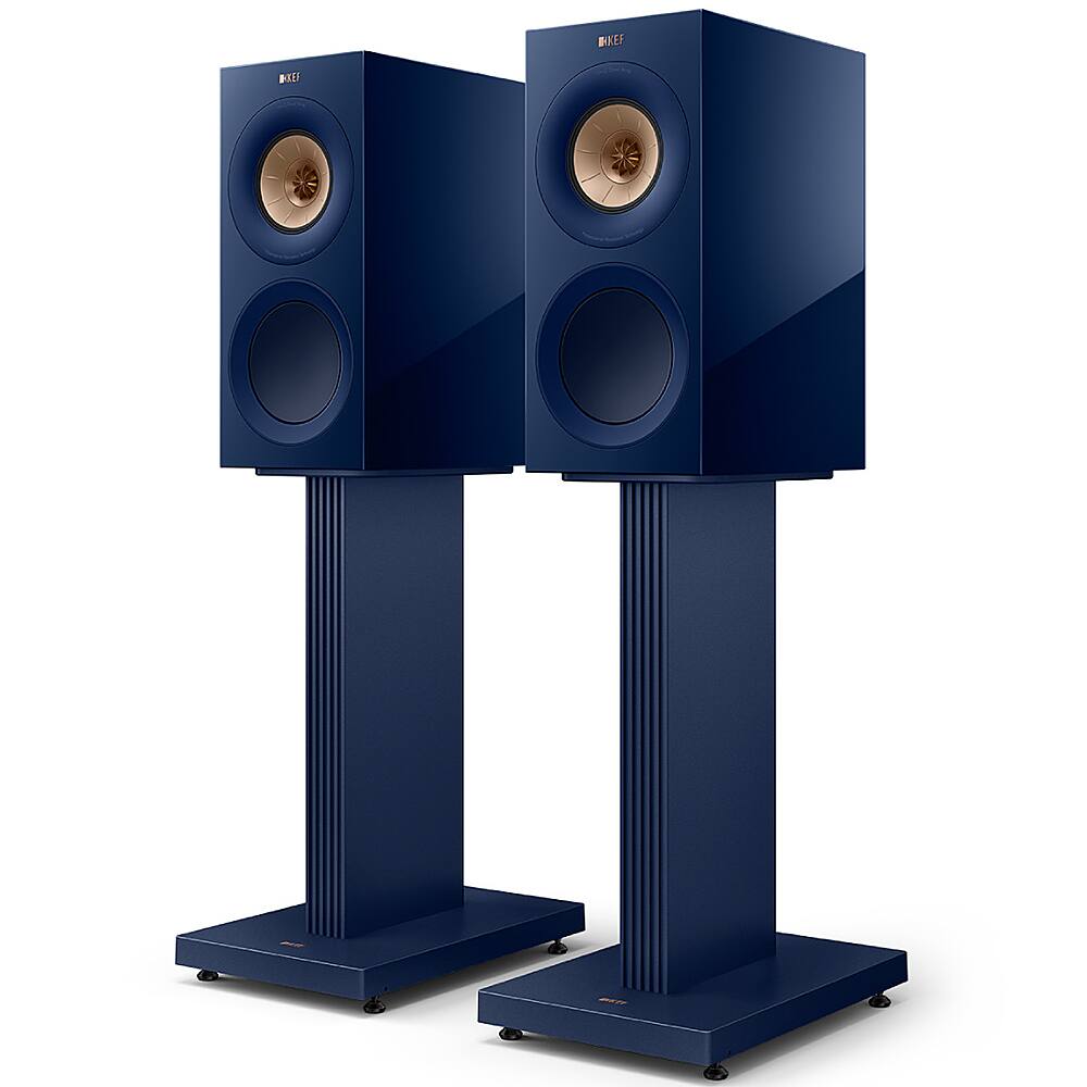 Left. KEF - S3 Floor Stands Pair - Blue.