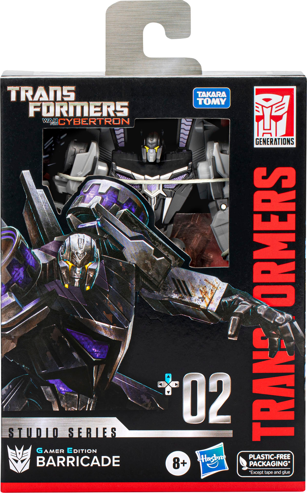 Angle View: Transformers - Studio Series Deluxe 02 Transformers: War for Cybertron Gamer Edition Barricade - multi