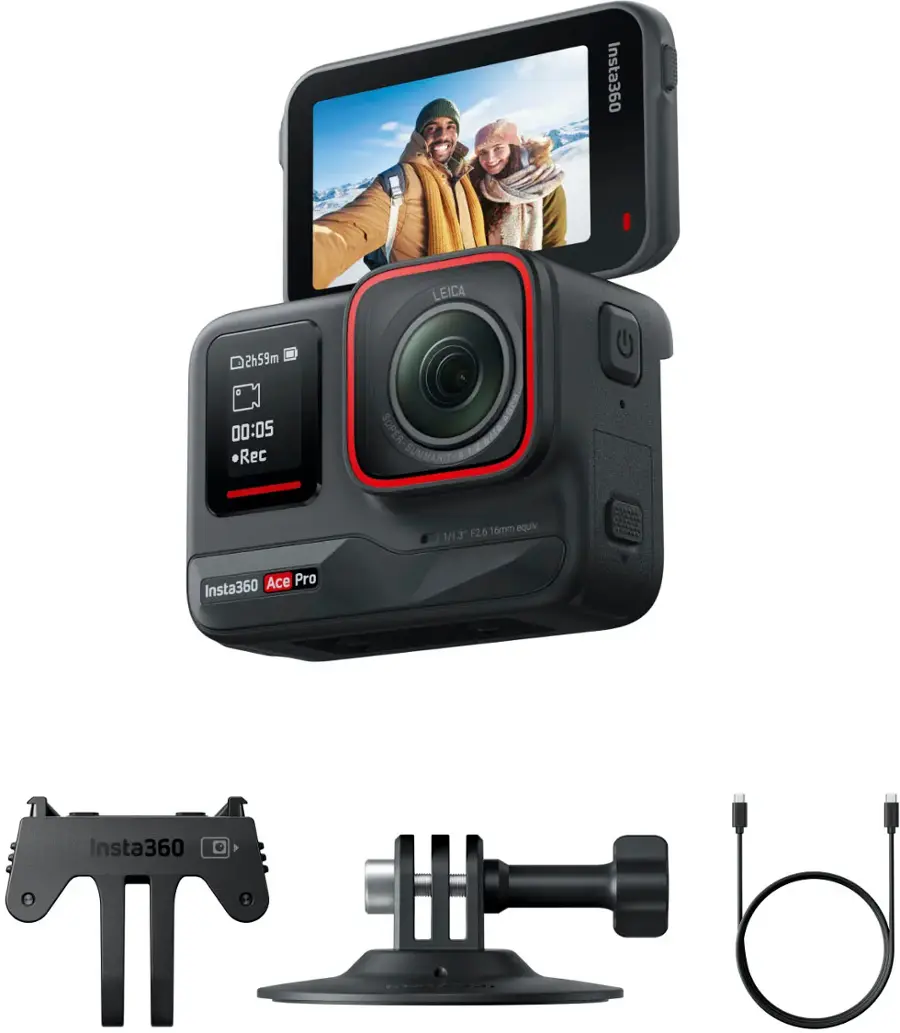 Alt View 12. Insta360 - Ace Pro AI-Powered Waterproof Action Camera - Black.