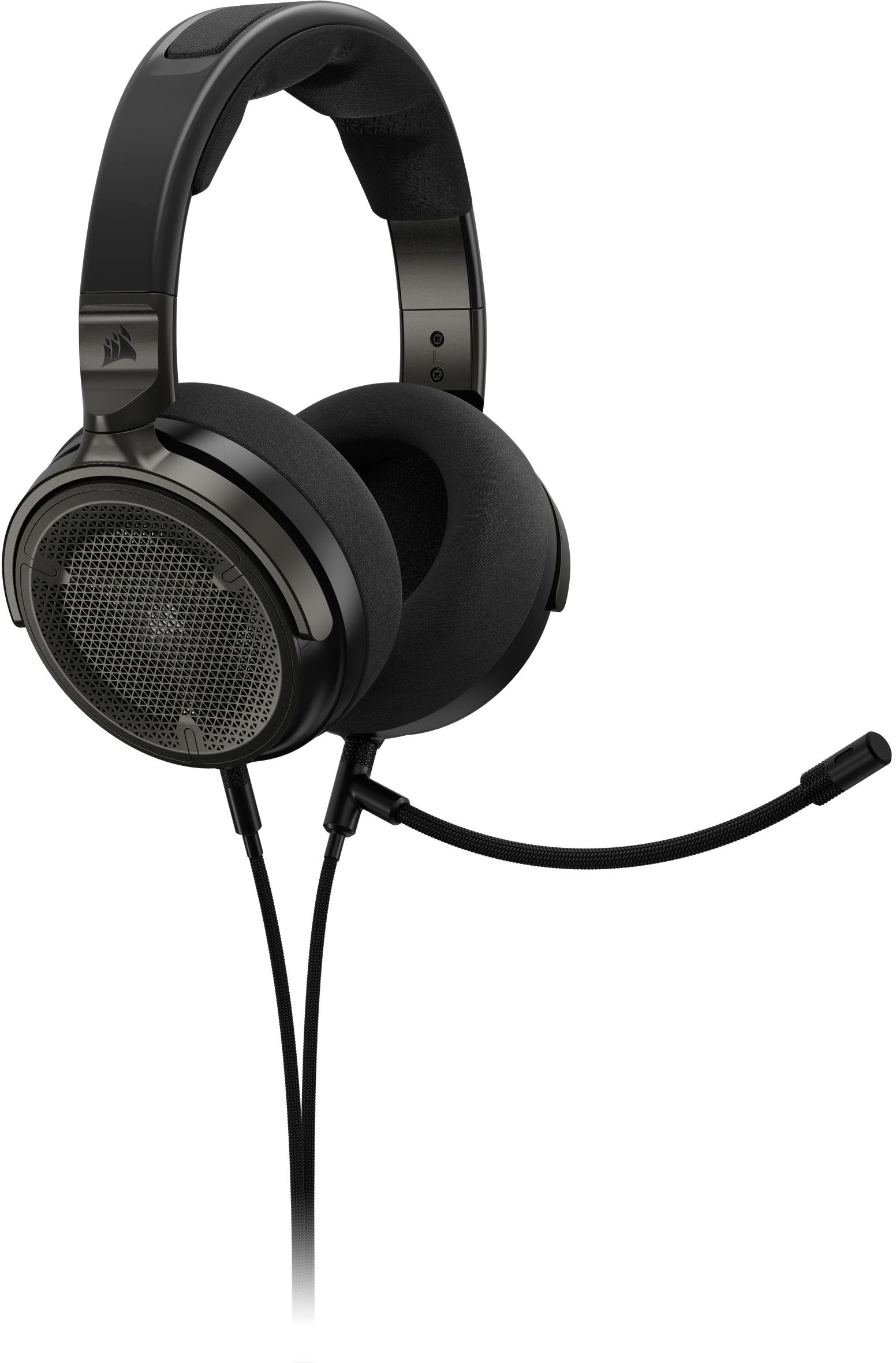 Angle View: CORSAIR - VIRTUOSO PRO Wired Open Back Streaming/Gaming Headset - Carbon