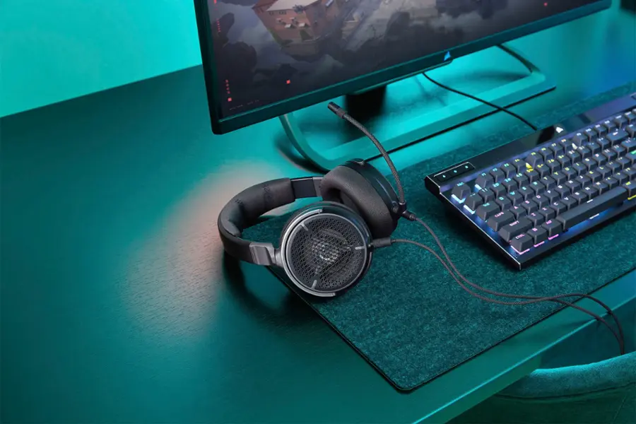 Alt View 18. CORSAIR - VIRTUOSO PRO Wired Open Back Streaming/Gaming Headset - Carbon.