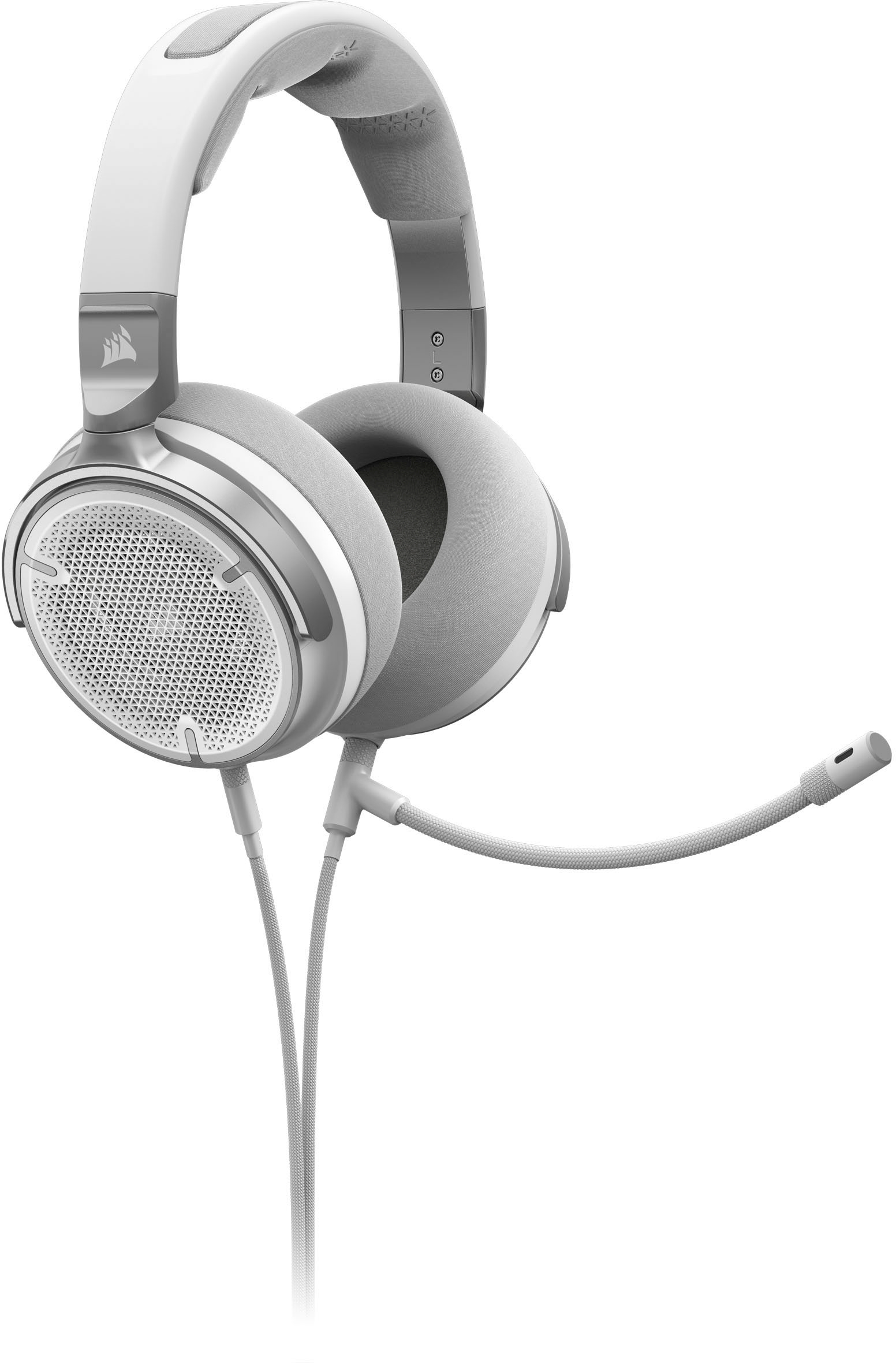 Angle View: CORSAIR - VIRTUOSO PRO Wired Open Back Streaming/Gaming Headset - White