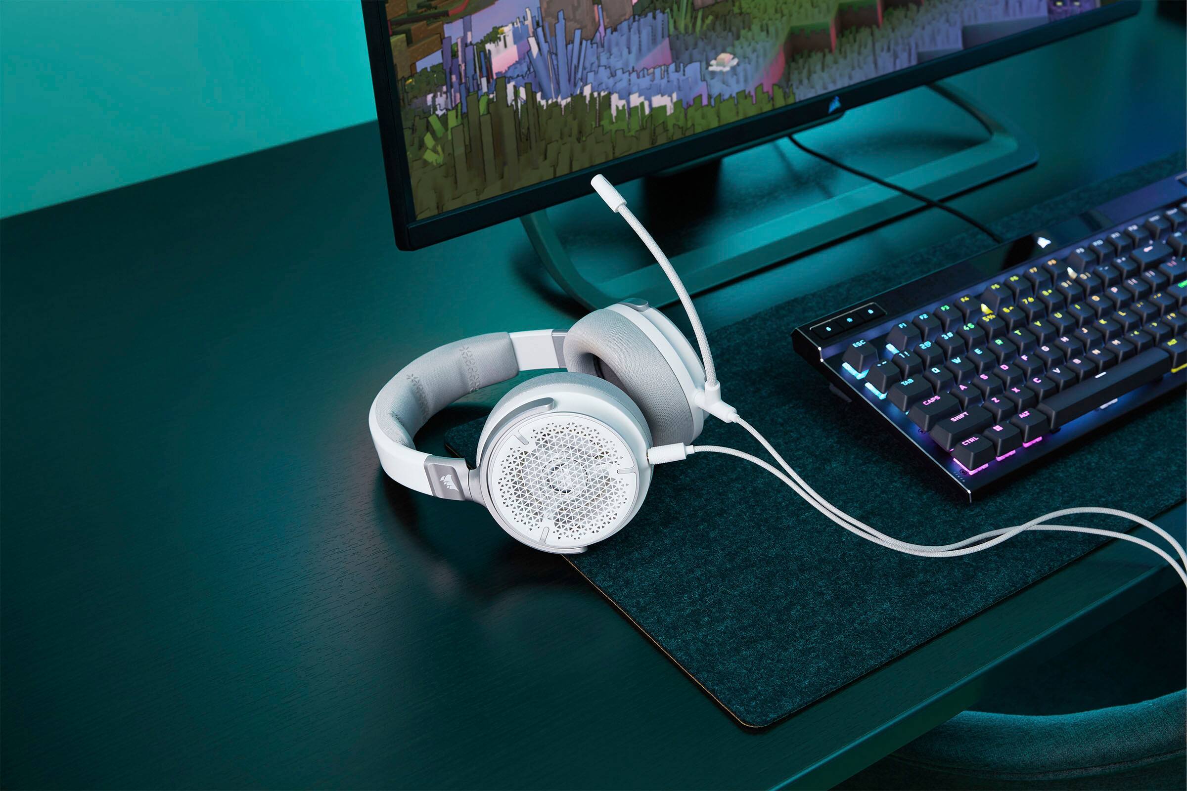 Alt View 23. CORSAIR - VIRTUOSO PRO Wired Open Back Streaming/Gaming Headset - White.