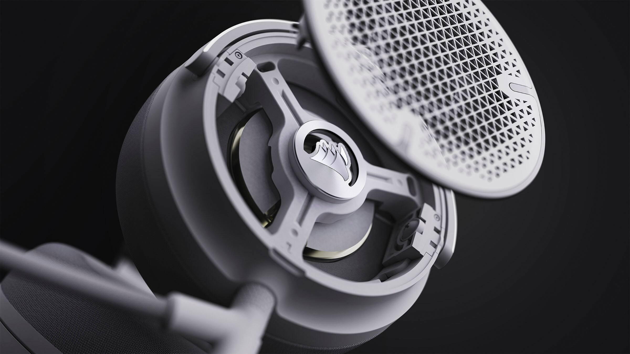 Alt View 29. CORSAIR - VIRTUOSO PRO Wired Open Back Streaming/Gaming Headset - White.