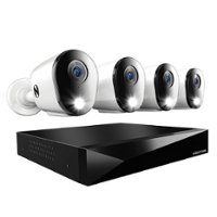 Night Owl - 12 Channel 4 Camera Indoor/Outdoor Wired 2K 2TB DVR Security System with 2-way Audio - White - Front_Zoom