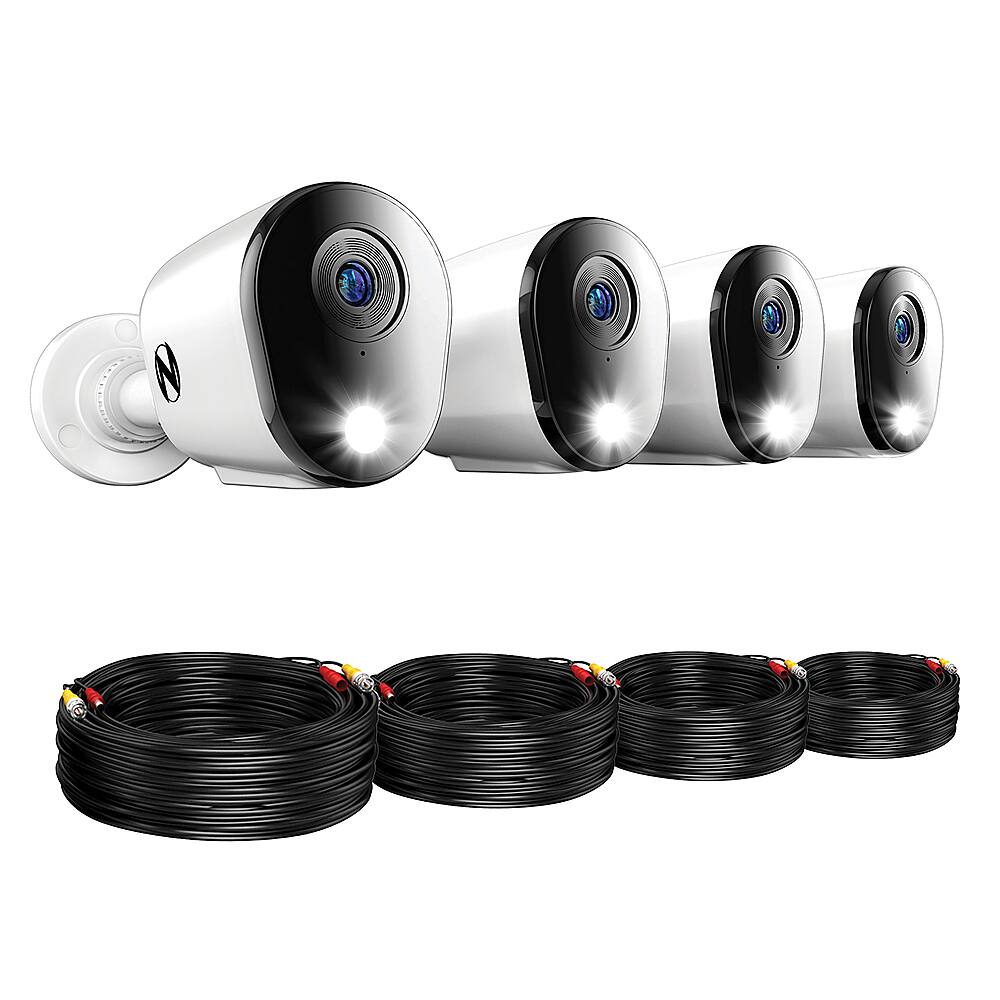 Alt View 15. Night Owl - 12 Channel 4 Camera Indoor/Outdoor Wired 2K 2TB DVR Security System with 2-way Audio - White.