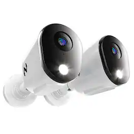 Night Owl - Add_On 2-Camera Deterence 2K Security Camera with 2-Way Audio - White