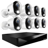 Night Owl - 12 Channel 8 Camera Indoor/Outdoor Wired 2K 2TB DVR Security System with 2-way Audio - White - Front_Zoom