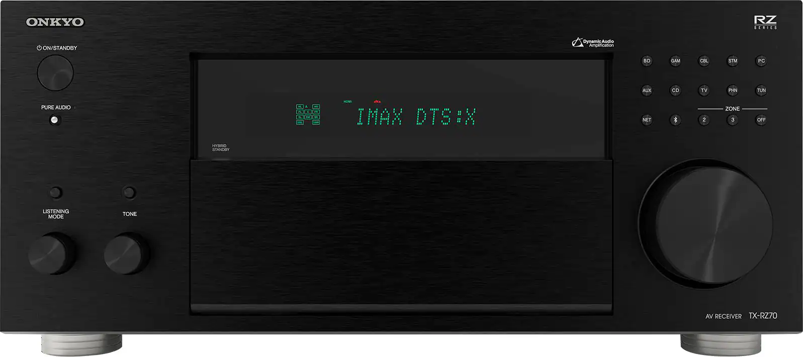 Front. Onkyo - Onkyo TX-RZ70 11.2 Channel AV Receiver - Black.