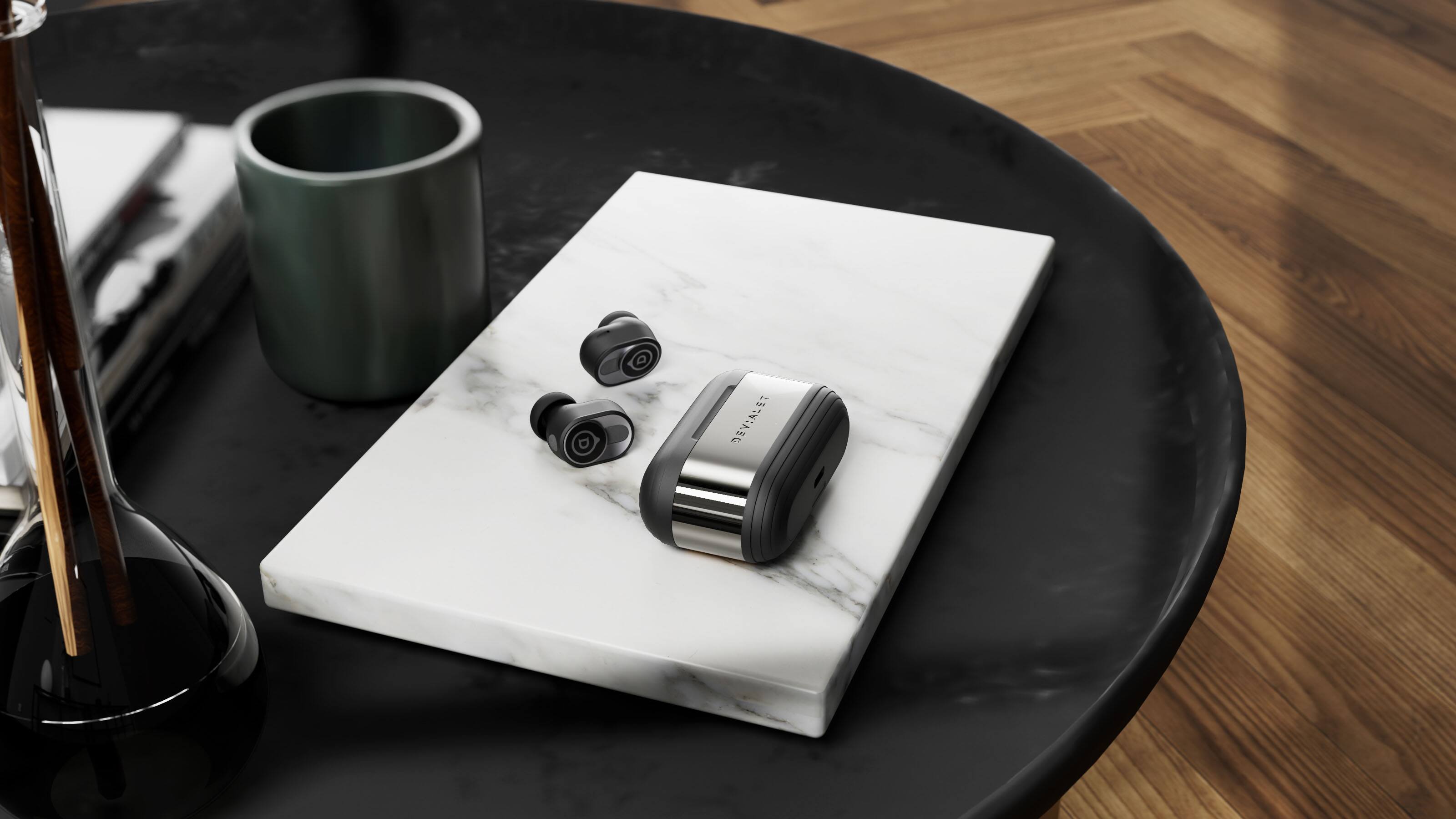 Alt View 19. Devialet - Gemini II Wireless Earbuds - Matte Black.