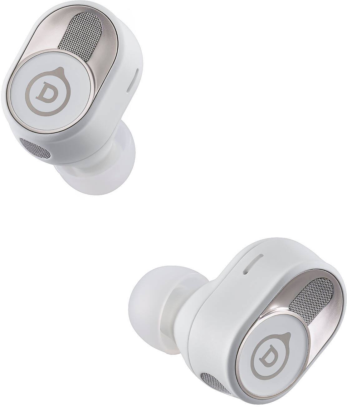Angle. Devialet - Gemini II Wireless Earbuds - Iconic White.