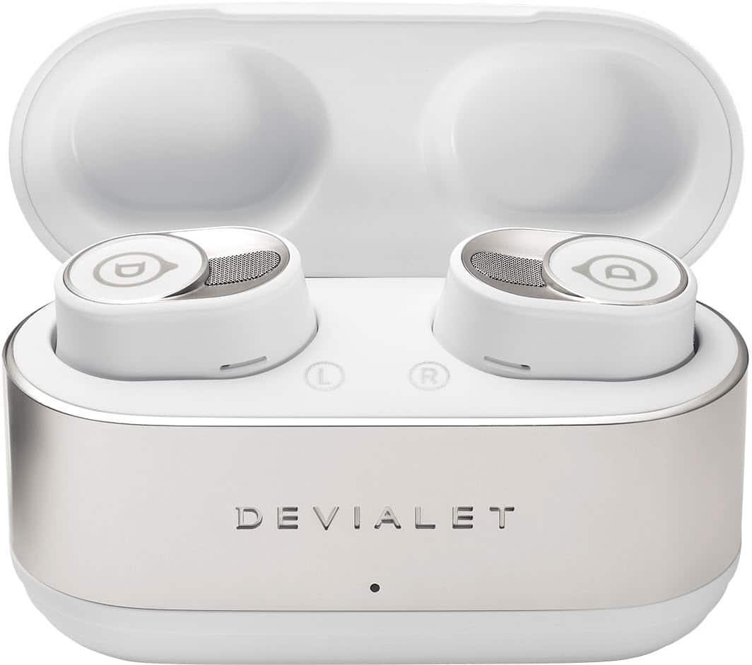 Alt View 11. Devialet - Gemini II Wireless Earbuds - Iconic White.