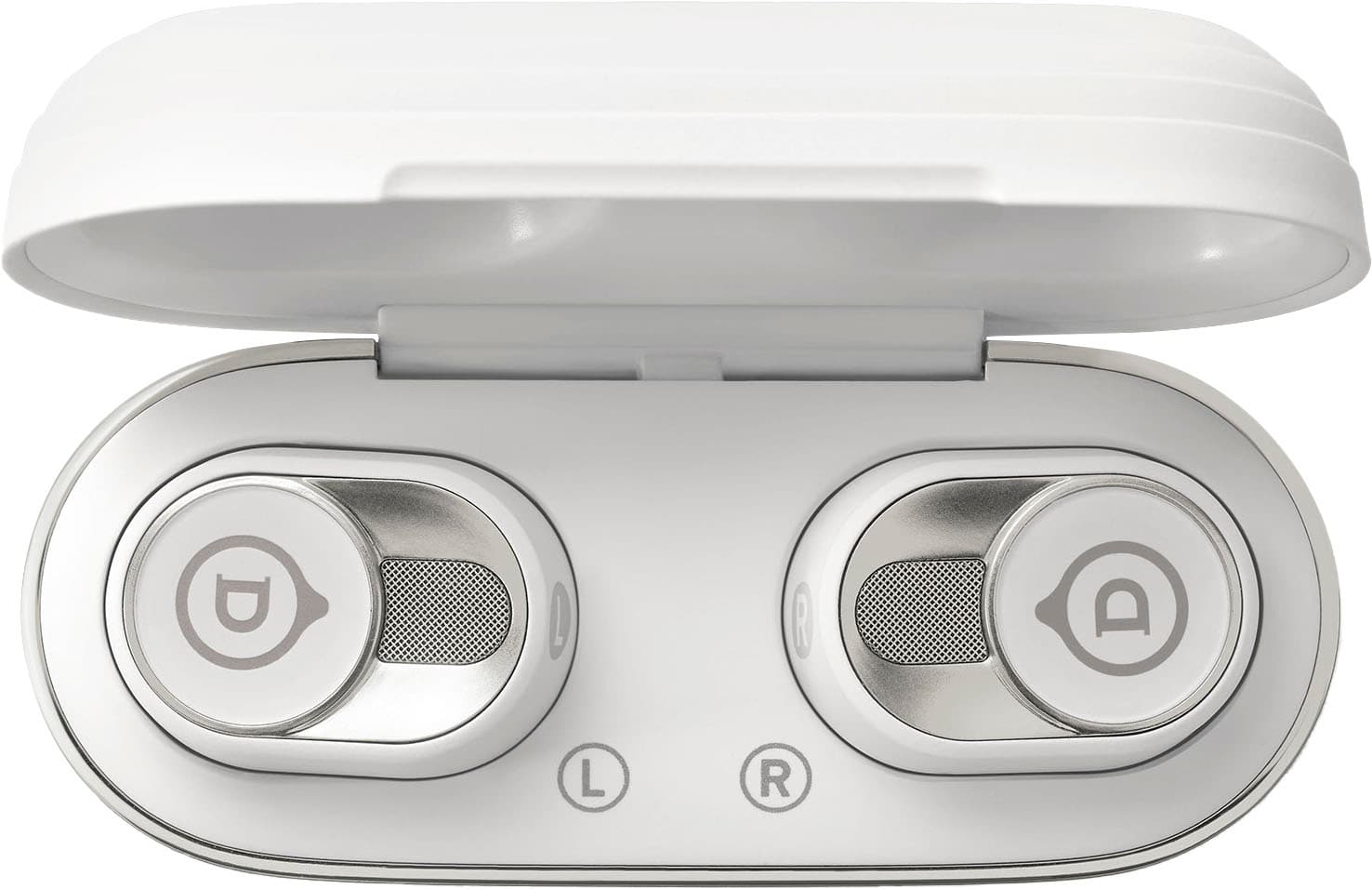 Alt View 12. Devialet - Gemini II Wireless Earbuds - Iconic White.