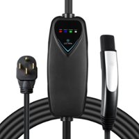 Lectron - Level 2 NEMA 14-50 Electric Vehicle (EV) Charger for Tesla- up to 40A - 16' - Black - Front_Zoom