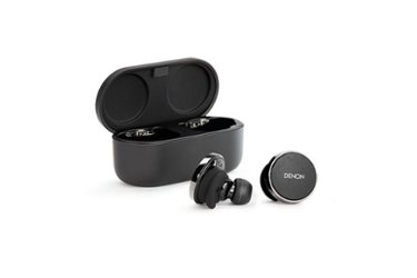 Denon - PerL Pro True Wireless Adaptive Active Noise Cancelling In-Ear Earbuds - Black - Front_Zoom