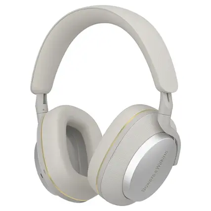 Front. Bowers & Wilkins - Px7 S2e Wireless Noise Cancelling Over-the-Ear Headphones - Cloud Grey.