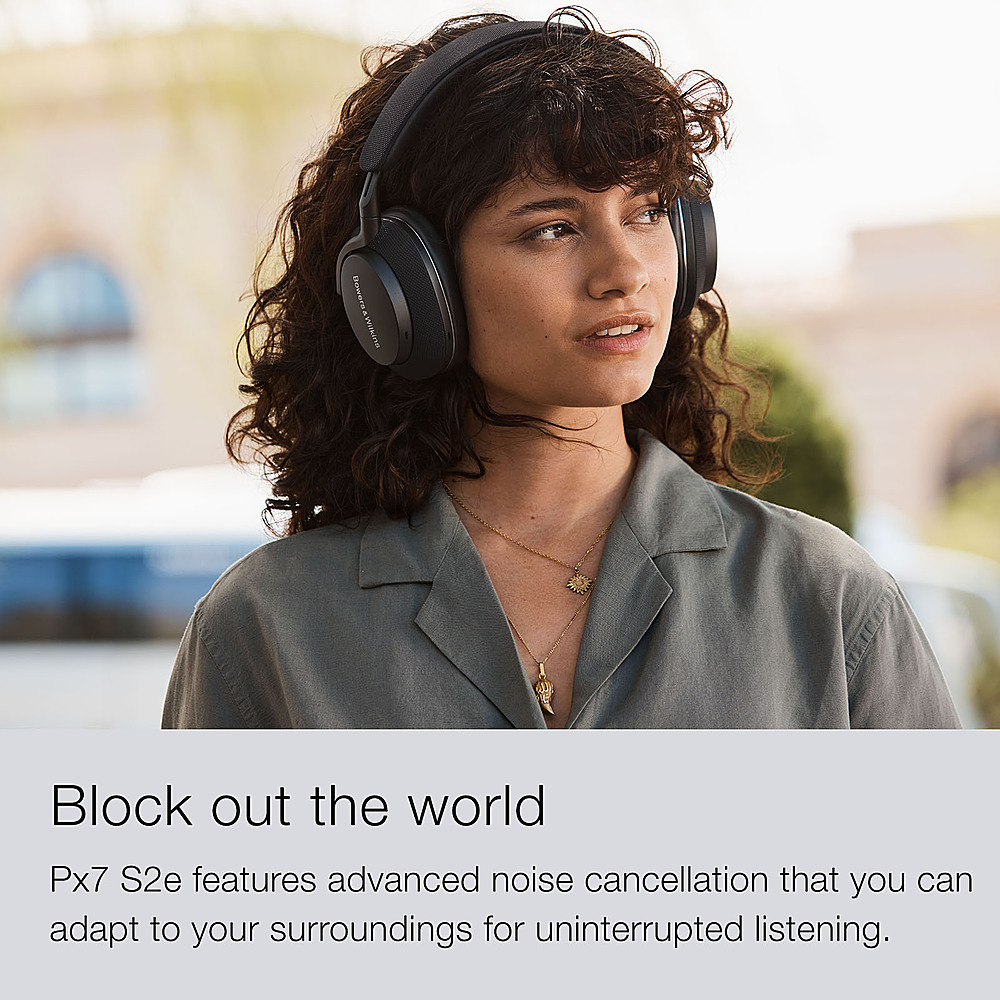 Bowers & Wilkins PX7 S2e Over-Ear Noise-Canceling Wireless Headphones - Cloud Grey