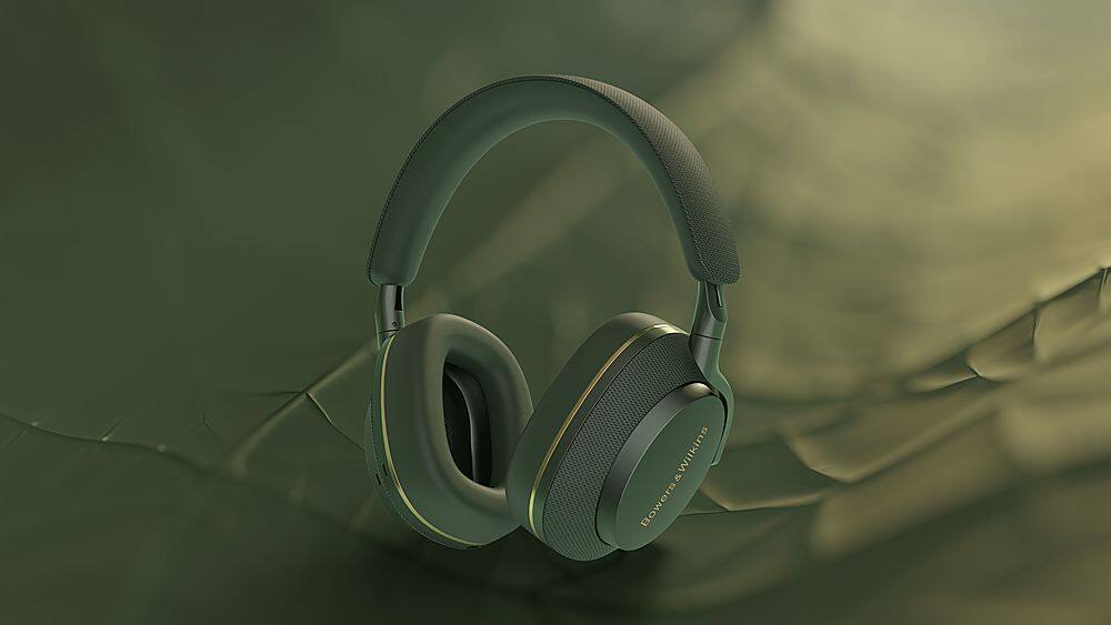 Alt View 14. Bowers & Wilkins - Px7 S2e Wireless Noise Cancelling Over-the-Ear Headphones - Forest Green.