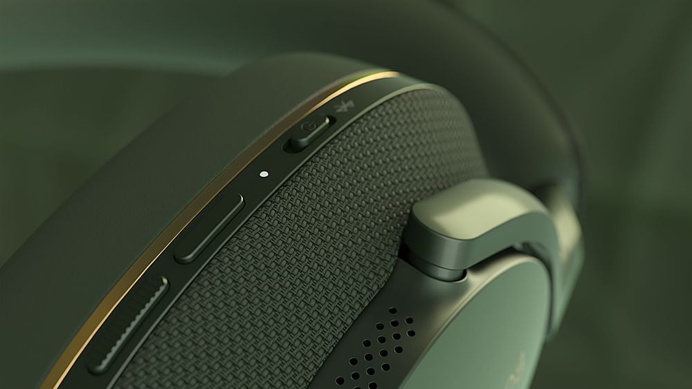 Alt View 15. Bowers & Wilkins - Px7 S2e Wireless Noise Cancelling Over-the-Ear Headphones - Forest Green.
