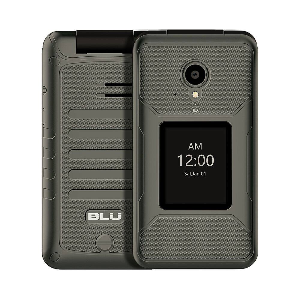 Back. BLU - Tank Flip Phone 4GB (Unlocked) - Bronze.