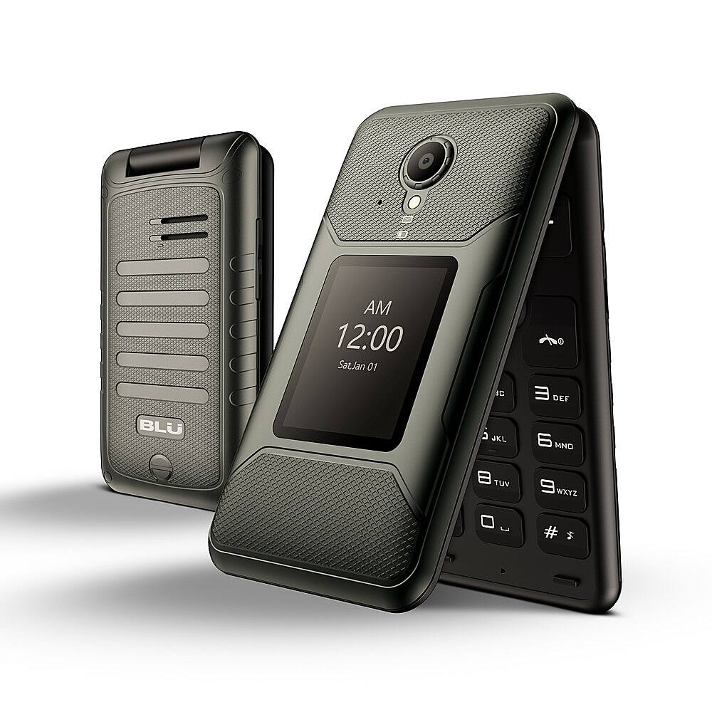Alt View 2. BLU - Tank Flip Phone 4GB (Unlocked) - Bronze.