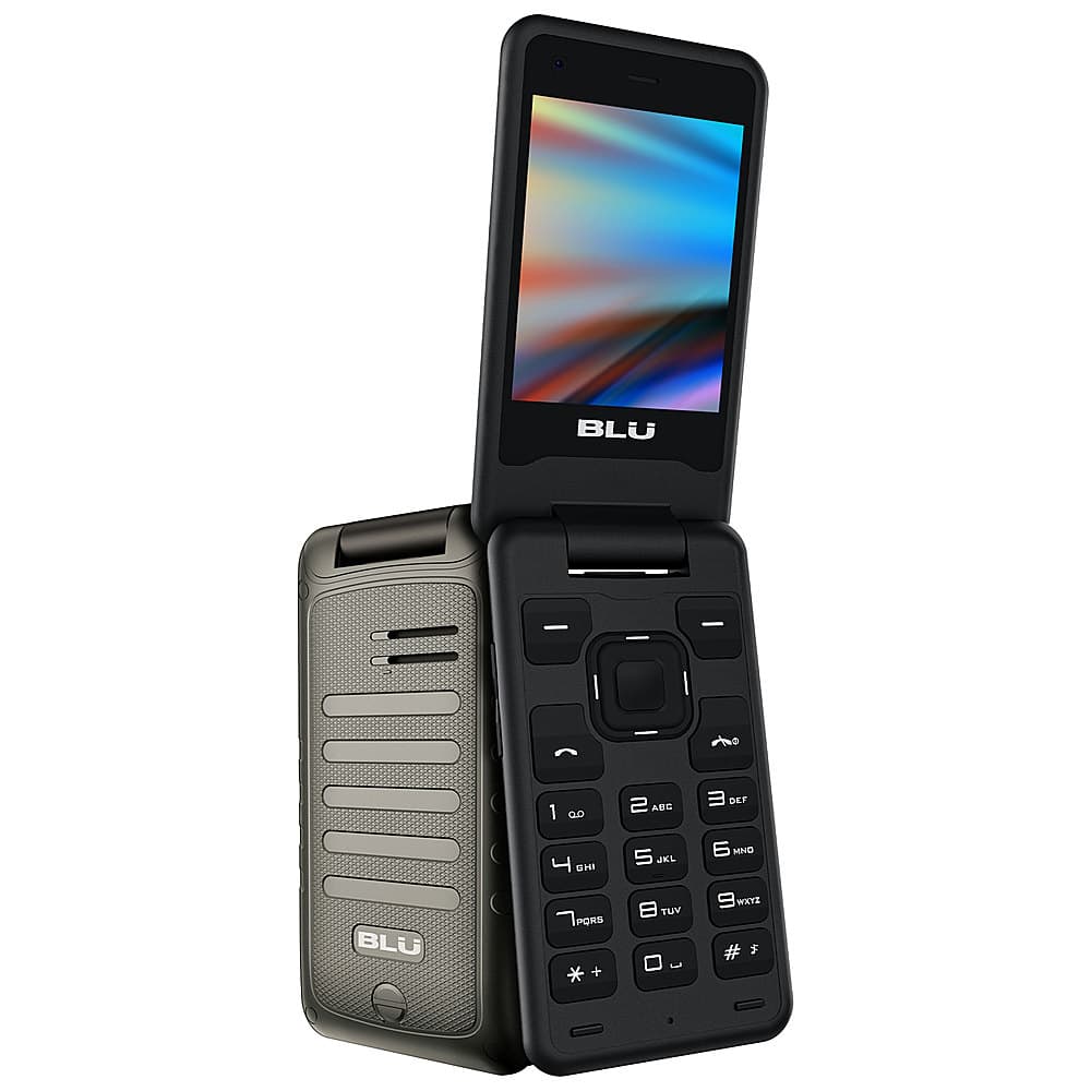 Front. BLU - Tank Flip Phone 4GB (Unlocked) - Bronze.