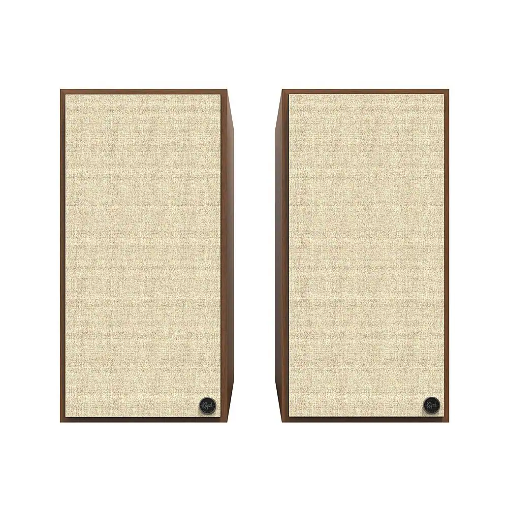 Front. Klipsch - The Nines 8" Powered Speakers (Pair) - Walnut.