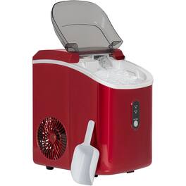 Deco Chef - Nugget Ice Maker 1-Press Auto Operation Self-Cleaning 26NIMRED - Red