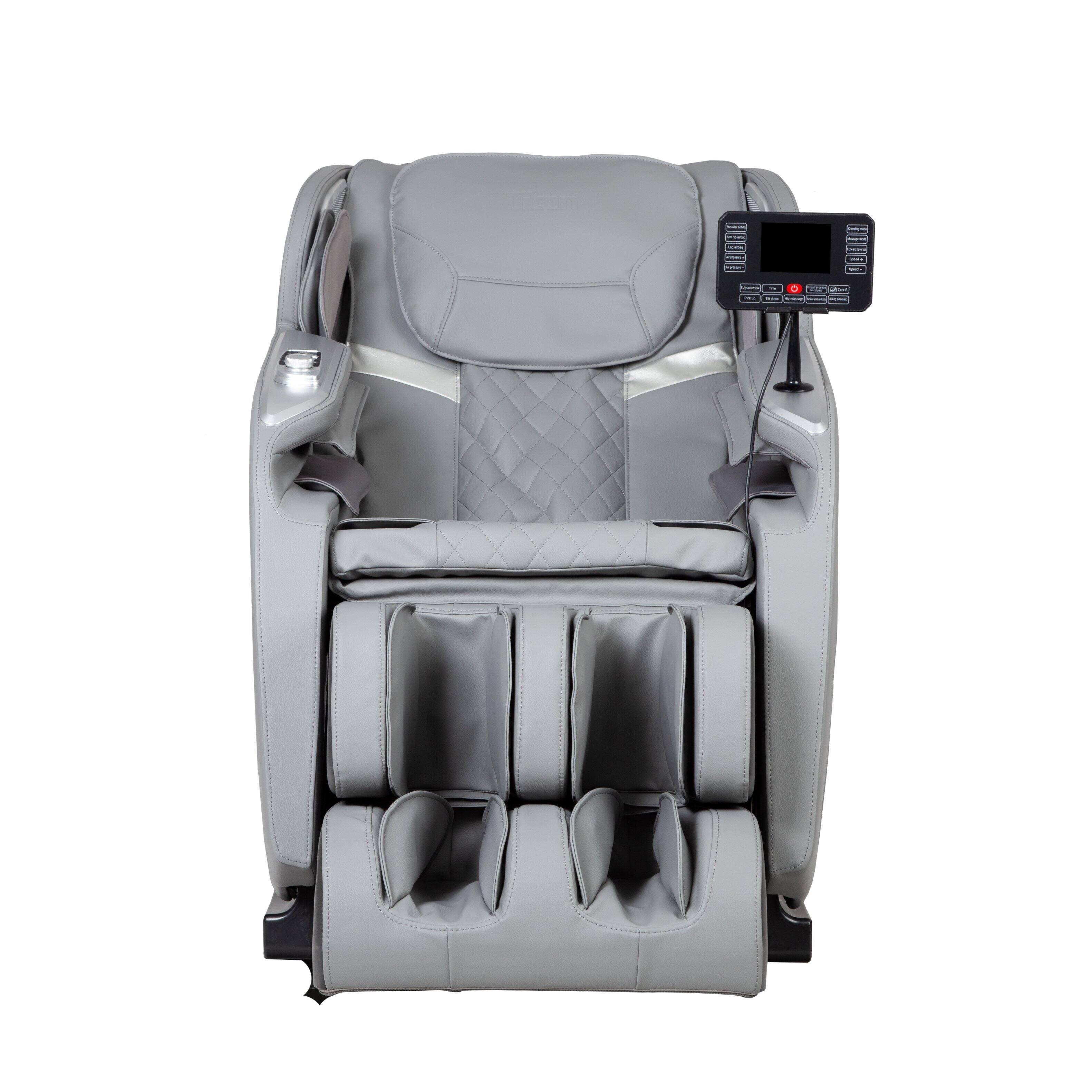 Angle. Titan - Titan Regal Zero Gravity Massage Chair with Heated Rollers - Grey.