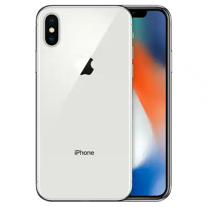 Front. Apple - iPhone XS Max A1921 (Fully Unlocked) 64GB - Silver.