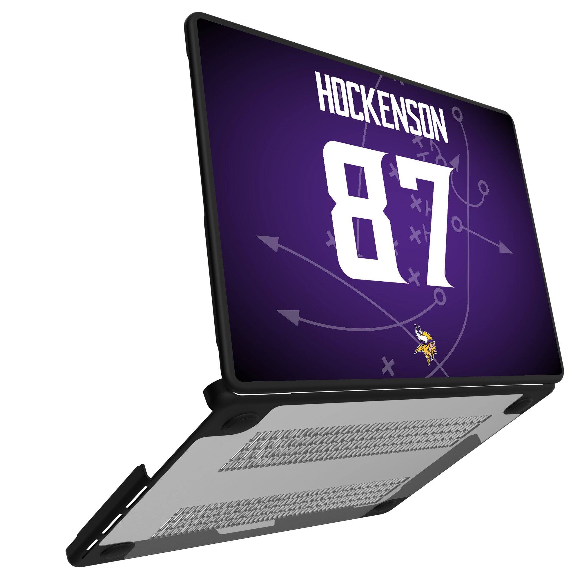 Alt View 1. Keyscaper - T.J. Hockenson Minnesota Vikings MacBook Case - Air 15 in - Multicolor.