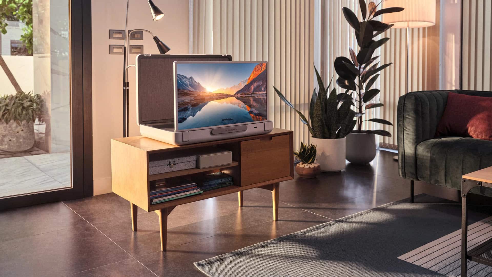 Alt View 30. LG - StanbyME Go 27” Class LED Full HD Smart webOS Touch Screen with Briefcase Design - Beige.