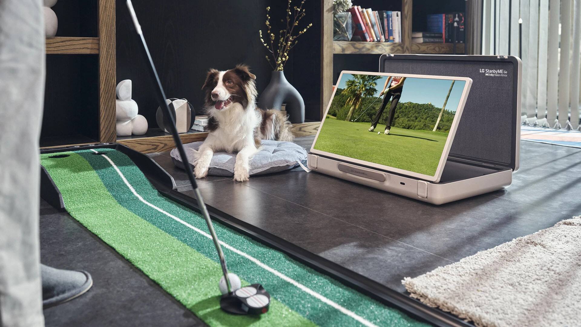 Alt View 35. LG - StanbyME Go 27” Class LED Full HD Smart webOS Touch Screen with Briefcase Design - Beige.