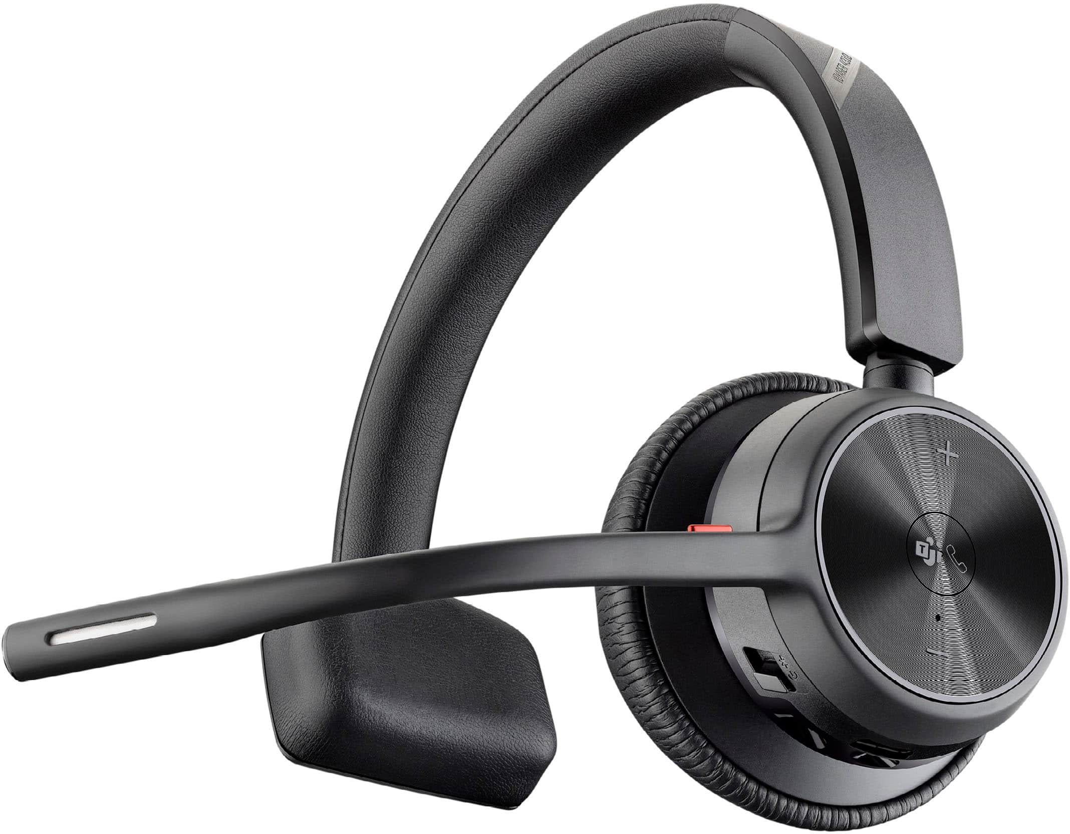 Front. Poly - Voyager 4310 Wireless Noise Cancelling Single Ear Headset with mic - Black.