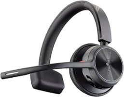 HP - Poly Voyager 4310 Wireless Noise Cancelling Single Ear Headset with mic - Black - Front_Zoom