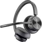 Front. Poly - Voyager 4320 Wireless Noise Cancelling Stereo Headset with mic - Black.