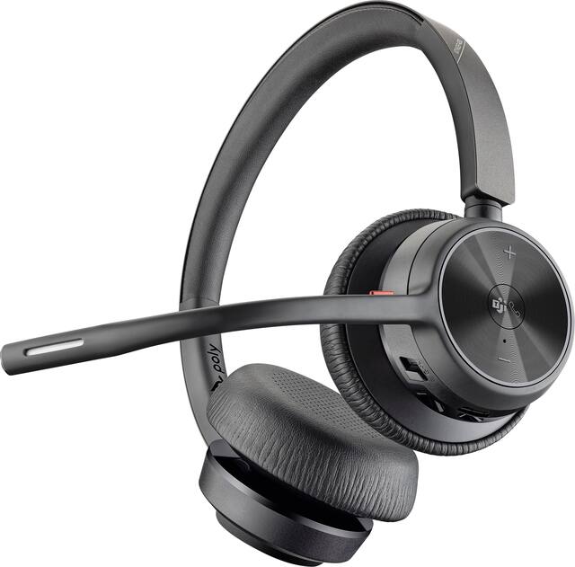 Poly - Voyager 4320 Wireless Noise Cancelling Stereo Headset with mic - Black