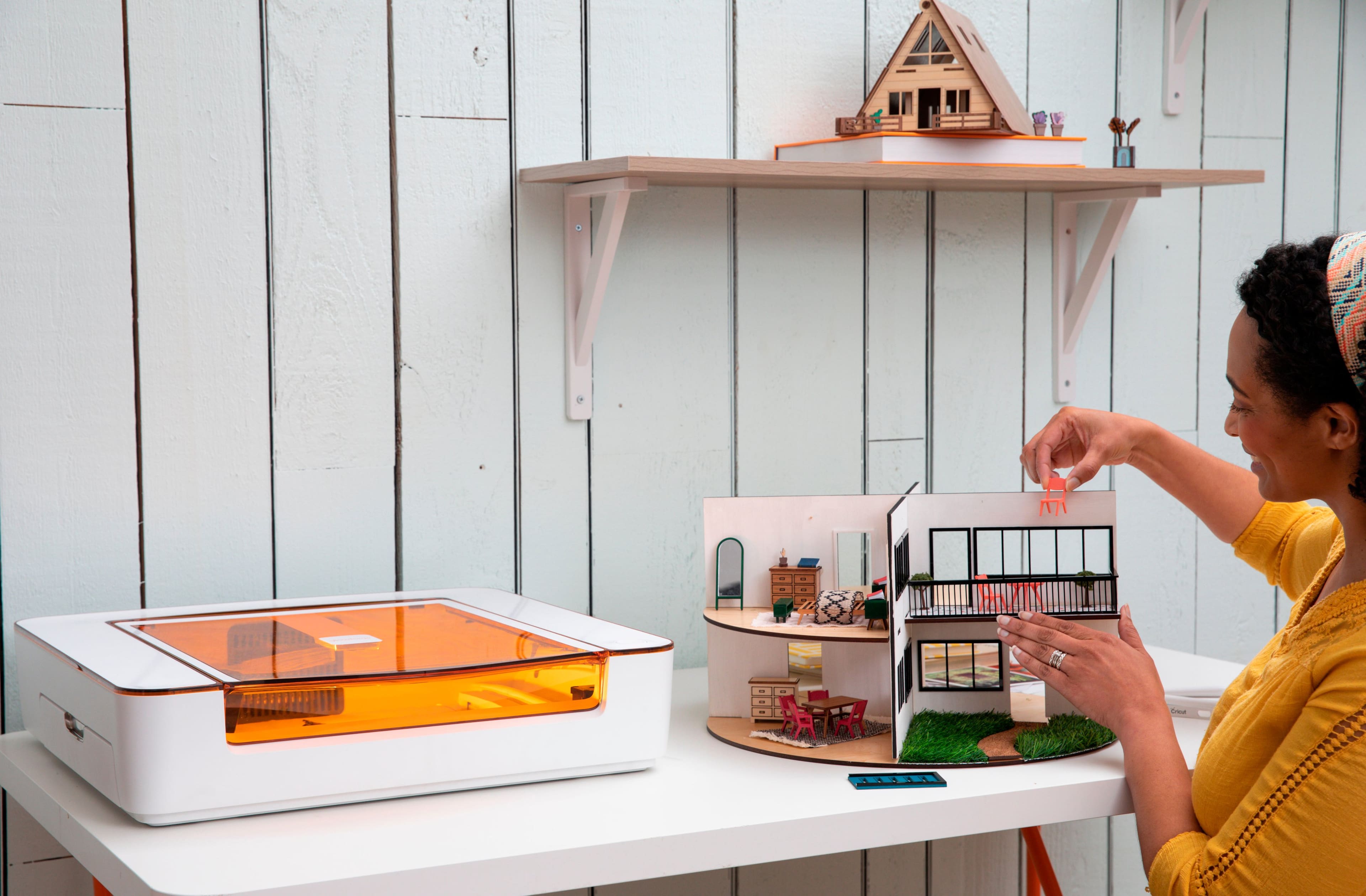 Alt View 19. Glowforge - Aura Laser 3D Printer - White.