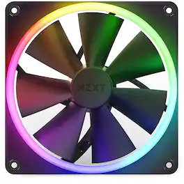 NZXT - F140 RGB 140mm Computer Case Fan with Fluid Dynamic Bearings - Black