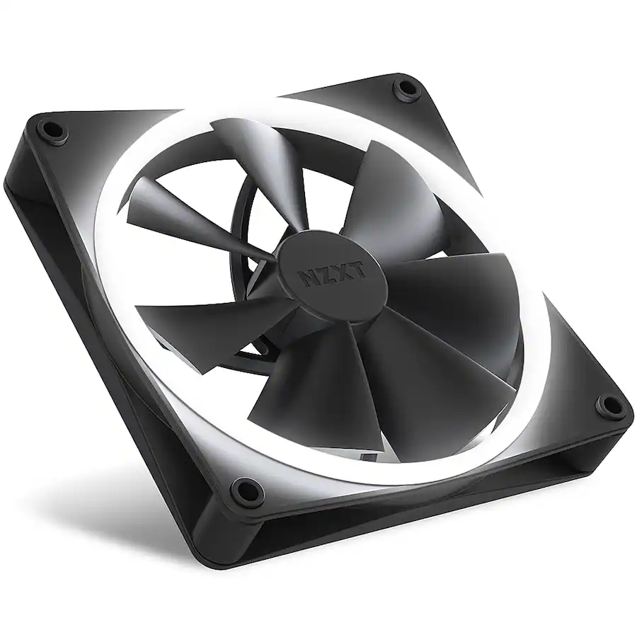 NZXT F140 RGB 140mm Computer Case Fan with Fluid Dynamic Bearings Black ...