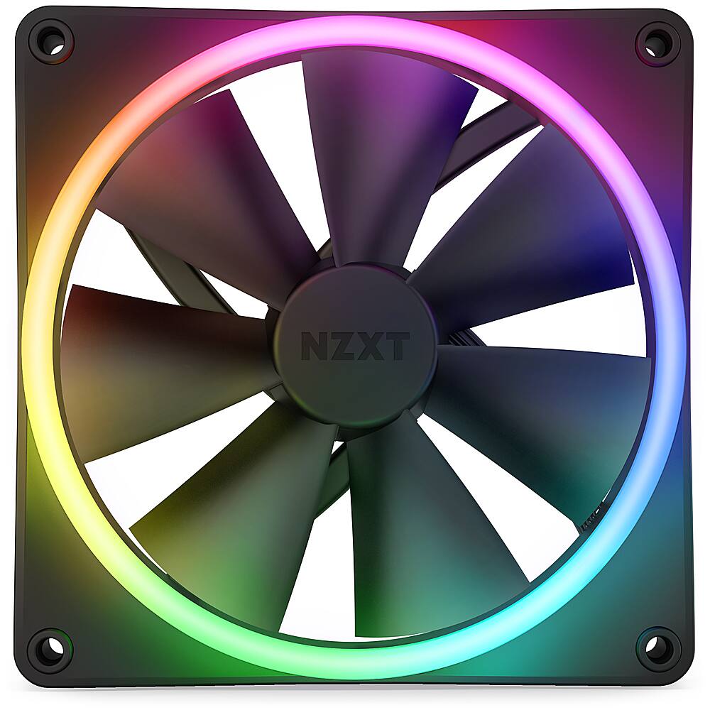 Alt View 11. NZXT - F140 Duo RGB 140mm Computer Case Fan with Fluid Dynamic Bearings - Black.