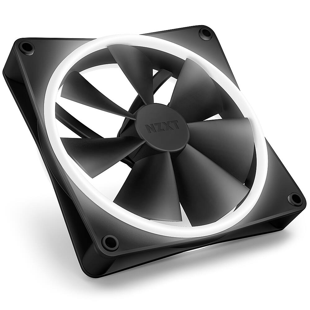 Alt View 14. NZXT - F140 Duo RGB 140mm Computer Case Fan with Fluid Dynamic Bearings - Black.